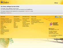 Tablet Screenshot of catalogue.flinders.edu.au